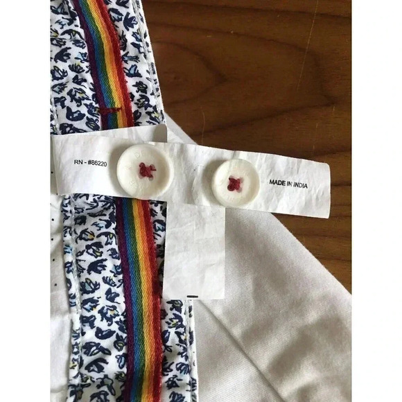 Denim & Flowers Men's rainbow pride heart shorts SZ 32 - Picture 6 of 14